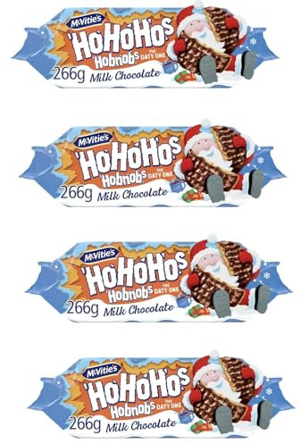 McVitie's Hobnobs Milk Chocolate Biscuits 262g(4 Pack) | By Ideaonic
