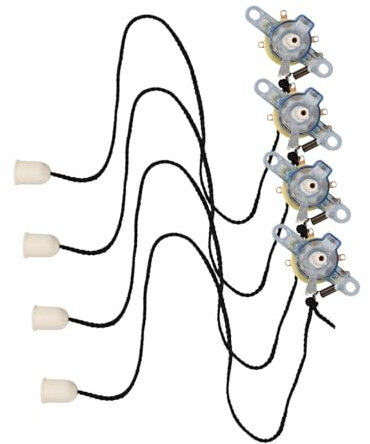 jojofuny 4 Piezas Interruptor del Ventilador Eléctrico Cadena para Tirar del Ventilador De Techo Interruptor De Control De Cable Interruptor del Ventilador De Cadena De Tracción El Plastico