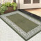 Cozy Haven Athena Door Mat – Non-Slip Washable Doormat, Heavy Duty Welcome Dirt Trapper, Water Absorbent Floor Mat for Indoor/Outdoor Use, Front Entrance, and Kitchen (Green & Cream, 50x80 cm)