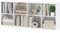 COSTWAY Bücherregal, Bücherschrank mit 8 Fächern, Büroregal, Würfelregal, vertikal oder kopfüber verwendbar, Standregal, Aufbewahrungregal für Wohnzimmer, Schlafzimmer, Büro, 121,5 x 29 x 61 cm, Weiß