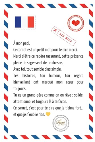 Carnet Pour Mon Grand-Père – Un Beau Message d’Amour à Garder Près de Lui - 120 pages lignées