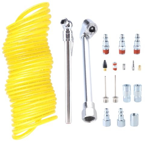 Multipurpose Essential Air Compressor Toolkit with 20pcs Accessories Including Hose & Dusters Air Blower Attachment