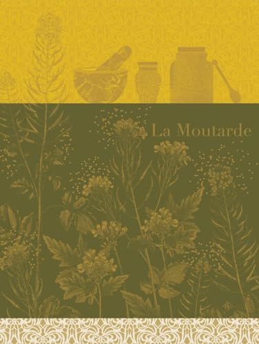 LE JACQUARD FRANÇAIS Geschirrtuch Moutarde en Fleurs Jaune 60x80 cm Baumwolle
