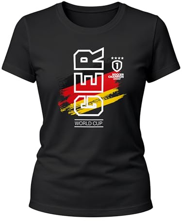 MoonWorks® Damen Fan-Shirt Deutschland WM Fußball-Sommer 2026 Fußball Weltmeisterschaft Trikot Flagge