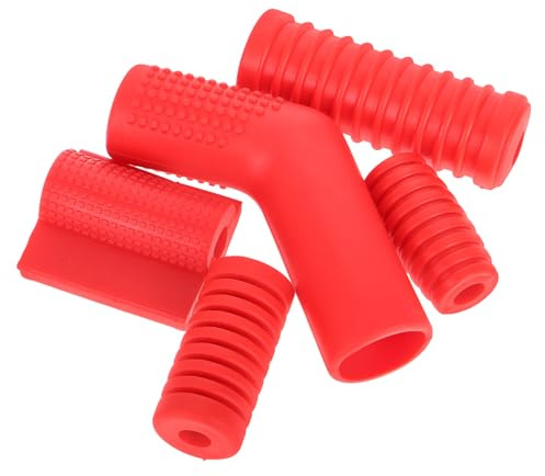 OHPHCALL 5piezas Protector Palanca Cambio Moto Funda Silicona Antideslizante Compatible para Motocicleta y Dirt Bike Rojo