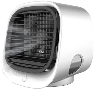 Airabreeze Luftkühler, Airzuma Portable, Airabreeze Air Cooler Kleine Wassergekühlte, Tragbarer Ventilator, Schwenkbar, Ideal Für Zu Hause Und Auf Reisen (Weiß)