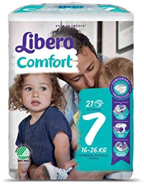 Libero Windeln 7 Comfort Xlarge Nappies 16-26 kg Packung mit 21