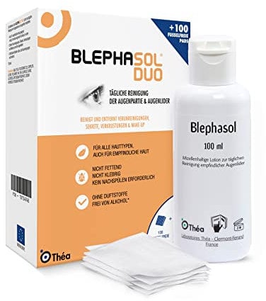 Thea Pharma GmbH Blephasol Duo Lotion + Reinigungspads zur Lidhygiene, 1 stück Kombipackung, 100 ml