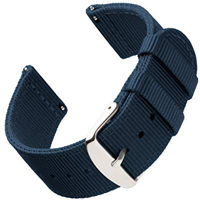 Archer Watch Strap - Correas de Reloj de Nailon Premium de Liberación Rápida (Azul Marino, 18mm)