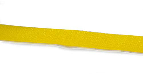 AFH Hakenband | Klettband | selbstklebend | Breite: 25 mm | Länge: 25 Meter (gelb)