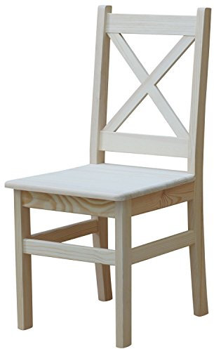 k koma Stuhl KREUZSTUHL MASSIV Kiefer Holz -NEU restaurantstuhl MASSIVHOLZ (UNBEHANDELT)