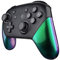 eXtremeRate Carcasa de Grip para Nintendo Switch Pro - Repuestos DIY Mango de Agarre, Placa de Empuñadura para Nintendo Switch Pro Mando - No Incluye Control (Violeta a Verde)