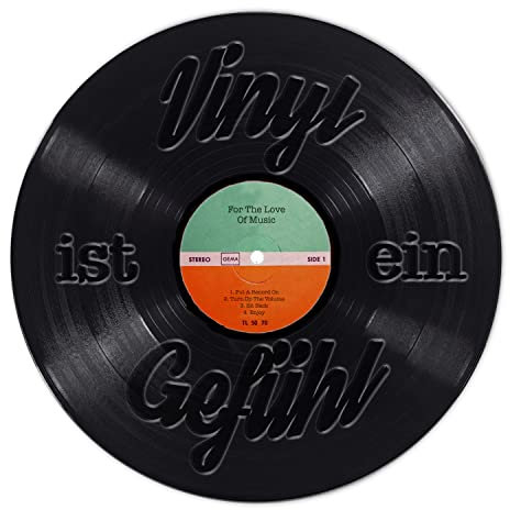 Next Ferry - Slipmat - Vinyl ist EIN Gefühl - Plattenspieler Matte aus Filz - Slipmats für DJ's - Plattentellerauflage für alle Plattenspieler Turntables - gedruckt in Deutschland