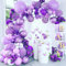 Palloncini Viola 108 Pezzi Palloncini in Lattice Bianco Porpora Kit Arco Palloncini Compleanno Farfalla Decorazione per Feste Forniture Ragazze per Tutte le Matrimonio Decorazioni per Feste di Laurea