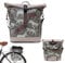 Ikuri Fahrradtasche für Gepäckträger Satteltasche Einzeltasche Packtasche, abnehmbar, mit Tragegurt zum Umhängen, aus Plane, Unisex, Wasserdicht - Modell Animals