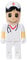 Clé USB 64 Go Modèle de Infirmière Mignon Mémoire Stick USB 2.0 Flash Drive pour Stockage de Données Externe, Blanc
