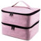 Bolsa de Almacenamiento de de uñas, Organizador de para Juegos de manicura de lápiz Labial de Aceite Esencial, Rosado