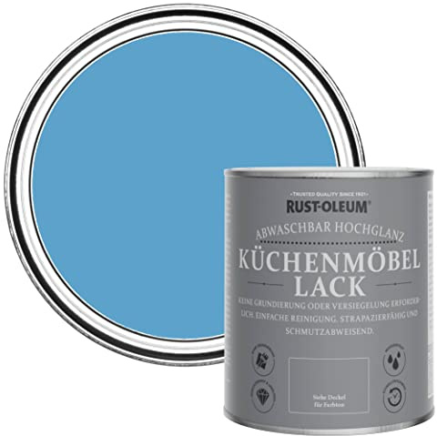 Rust-Oleum Blue Kitchen Cupboard Paint in Gloss Finish - Cerulean 750ml