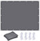 Sonnensegel Sonnenschutz 3 x 6 m wasserabweisend windabweisend Reißfest Sunsegel Rechteckig mit Ösen und Befestigungsseile für Garten Terrasse Camping, Dunkelgrau