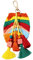 BYVUTE Boho-Blatt-Schlüsselanhänger, Pompom-Quaste, Makramee-Charm, Schlüsselanhänger, bunt, Auto-Schlüsselanhänger, Tasche, Geldbörse, Anhänger für Frauen und Mädchen, Mehrfarbig, 9*20 cm
