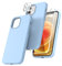 TOCOL für iPhone 12 Hülle Silikon, Stoßfest Anti-Rutsch Anti-Fingerabdruck Kratzfest Handyhülle für iPhone 12 Case, Himmelblau