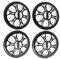 MACHSWON 6 Inch 4pcs Car Audio Protective Grill Woofer Subwoofer Mesh Cover Plastic for Truck Black