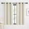 KGORGE Fenster Gardinen Wohnzimmer Kurz 2er Set 120 x 90 cm(HxB) Scheibengardine Blickdicht Verdunklungsvorhänge mit Ösen Vorhang Beige Küchengardinen Thermovorhang, Hellbeige