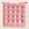 ROOM99 Nova Stuhlkisse 40 x 40 x 4,5 cm Sitzkisse Sitzpolster mit bändern Zierkissen Stuhl Boden Bodenkissen Kissen Outdoor Indoor Wohnzimmer Velvet Samt Rosa,1 Stück