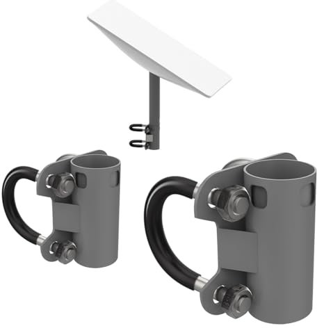 Antennenmast Rohrhalterung für Starlink Schüssel, Universal Mastschelle für Starlink V2, Starlink Halterung Zubehör, Einstellbar U-Form Starlink Halterung Adapter Balkon Wohnmobil Montagehalterung (2)