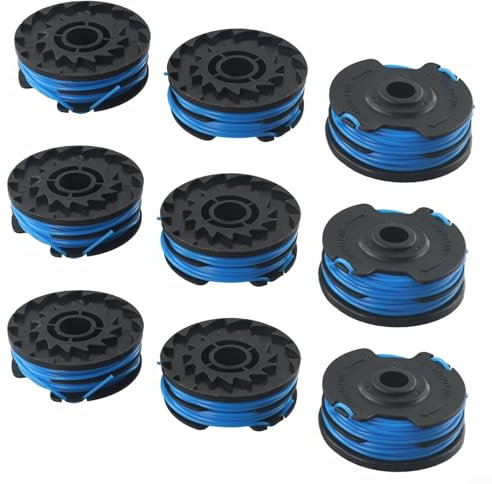 Emiif 9 Stück Rasentrimmer-Spule, passend für WOLF GT840 GT850 GT-F10 ab Bjh 2013 9306821 Rasentrimmerfadenspule Ersatzteile, Z9J5YER0LVJB4UYKTWTV45Z70W63RB