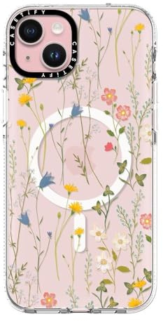 CASETiFY Clear Case for iPhone 15 Plus [Not Yellowing / 6.6ft Drop Protection/Compatible with Magsafe] - Dreamy Floral Pattern - Clear | Not Yellowing | 6.6 ft. 3X Military Grade Drop Protection | Dreamy Floral Pattern | Clear