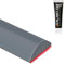 Flintronic Joint Douche, 1M Barriere de Douche Silicone, Bande Imperméable Pliable, Seuil de Douche Barrière d'eau, Barrière Anti-inondation pour Sol de Salle de Bain (Gris, à Étanche 20g)