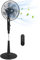 HOMCOM Quiet Pedestal Fan, 17.5 Inch Standing Fan with 28 Speeds, 3 Modes, 75 Degree Oscillation, 12-Hour Timer, Adjustable Height, Mosquito Repellent Function for Bedroom, Home Office, Black