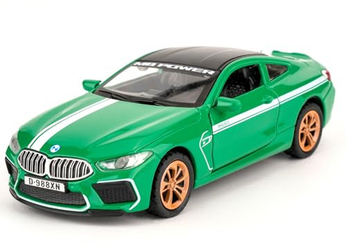 TGRCM-CZ 1/36 M8 Modellauto, Zink Legierung Pull Back Spielzeugauto mit Ton und Licht für Kinder Jungen Mädchen Geschenk (grün)