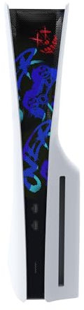 THLMT Red de Cubierta Antipolvo Compatible para PS5 Slim Unidad óptica / versión Digital, Consola de Juegos a Prueba de Polvo del Puerto de Enchufe de Malla de Polvo del Filtro Kit (D)
