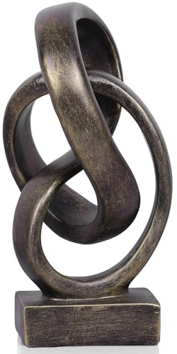 DOVDOV Abstrakte Bronze-Seilknotenstatue, geometrische Dekoration, Wohnzimmer, Couchtisch, Bücherregal, Arbeitsplatte, Bronze-Dekor, Büro-Couchtisch, Diele, Schreibtisch-Dekoration.