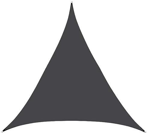 Sun Shade Sail Waterproof Outdoor Garden Patio Party Sunscreen Awning Triangle Canopy 98% UV Block with Free Rope,4x4x4m-黑色