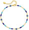 JDGEMSTONE Handgemachte Teufelsauge Fußkette,Boho Fußkettchen,Perlen Fussketten für Frauen,Blau Fußkettchen für Damen,Mädchen,Fusskettchen Gold 585 Echtgold,Strand Accessoires,Designer Fußkettchen