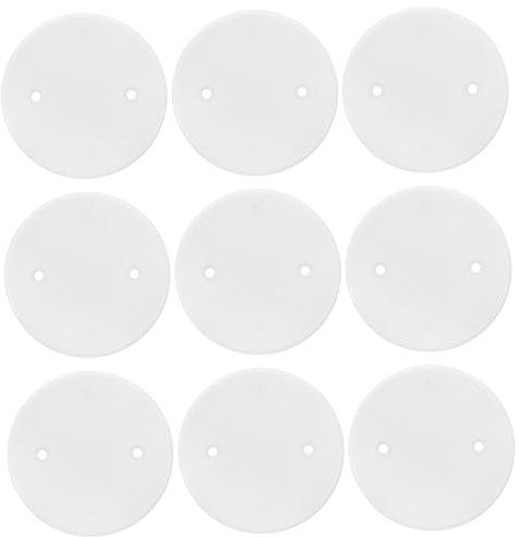 ORFOFE 30pcs Wire Round Cover White Ceiling Fan Hole Light Plate Cover Plug Covers Circle Cover Plate Electrical Panel Cover Fixtures Home Socket Cover Ceiling Blank-up Cover Switch Pp