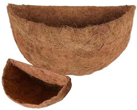 Kokos-Kokos-Einsatz,Kokos-Einsatz für Pflanzgefäße | Natürlicher Kokos-Einsatz halbrund für Pflanzkorb | Austauschbare Wand-Pflanzgefäße, Kokosfaser-Einsatz, Ersatzeinsätze für