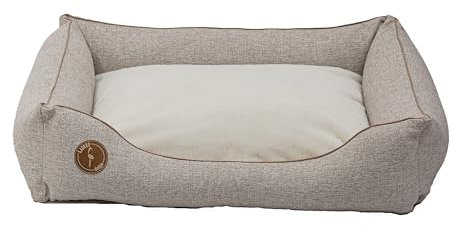 Hundebett, Hundesofa, Hundekissen, Hundekörbchen Abnehmbar und waschbar Bett für Hunde und Katzen in der Europäischen Union hergestellt (Beige, XS 60 x 50 cm)
