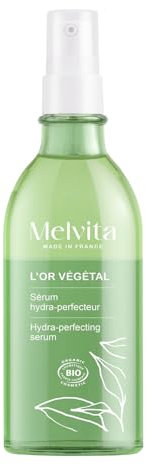 Melvita, Plant Gold Hydra-Perfecting Body Serum, neuer Hauteffekt, intensive Feuchtigkeitsversorgung, verfeinerte Hautstruktur, normale bis trockene Haut, 99% natürlich, 100 ml