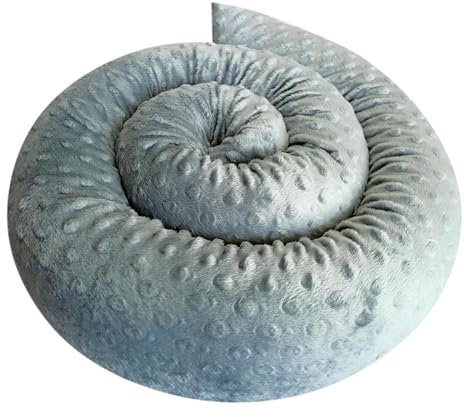 Bebeloo Bettschlange Bettkissen Seitenschläferkissen Nackenrolle Schlafkissen Kuschelschlange Stillkissen Zierkissen Zugluftstopper Body Pillow Minky Oeko-TEX (Grau, 250 cm)