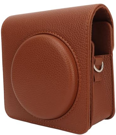 Étui Vintage en Cuir PU pour Appareil Photo, Housse de Protection avec Devant Amovible, Bandoulière Réglable, pour Square SQ40, Marron