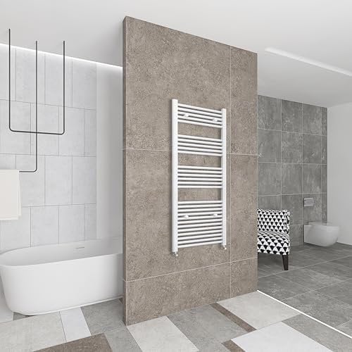 1500x500mm Heated Towel Rail Radiator Straight White Ladder Warmer Radiator