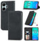 Cracedily Coque pour Xiaomi Redmi 13 4G Pochette, Etui Protection Housse Premium en Cuir PU, Etui à Rabat Pochette de Portefeuille Étui pour Poco M6 4G Case, Noir