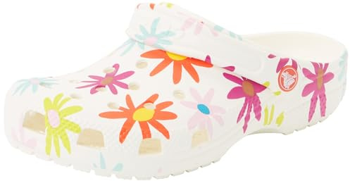 Crocs Unisex Kinder Classic Crafted Daisy Clog K Clog, Chalk, 38/39 EU