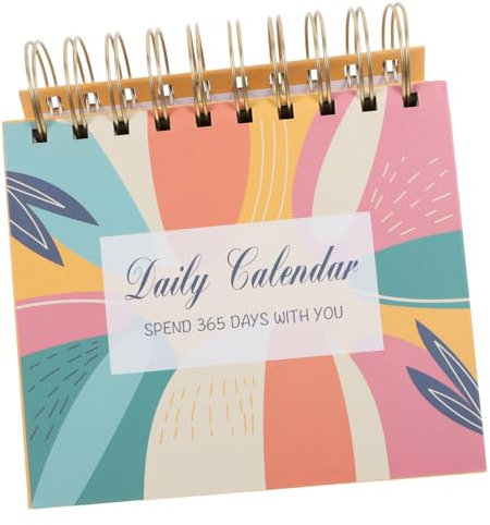 CAXUSD Tischkalender Wochenkalender Klappkalender Mit Spiralbindung Monatlicher Planer Für Schreibtisch Strapazierfähig Für Büro Und Schule