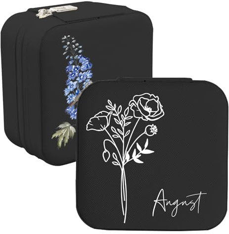 toyofmine Personalisierte Schmuckschatulle, Reise Schmuckkästchen,Personalisierte Schmuckkästchen mit Namen, Geschenk für Freundin, Mama, Freundin, Geburtstag, Hochzeitstag