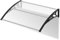 Joparri Marquesina para puerta de entrada de 150 x 100 cm, toldo de policarbonato de 6 mm, soporte de PP, toldo transparente con arco de arco transparente, extremadamente resistente a la intemperie,